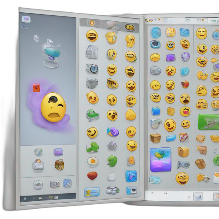 Touchscreen with graphics emoji