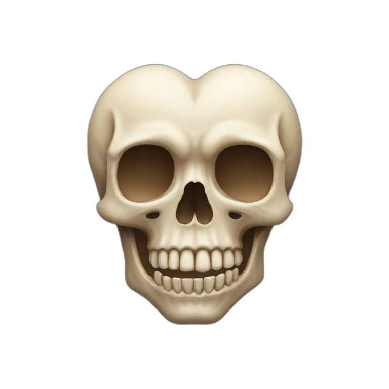 Heart shaped skull  emoji