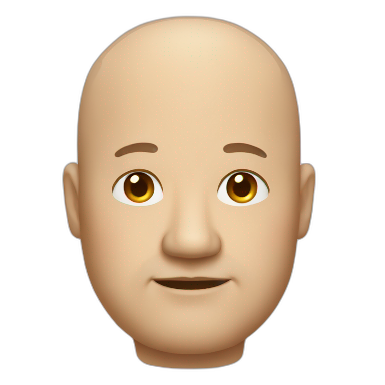 Fat balding man emoji