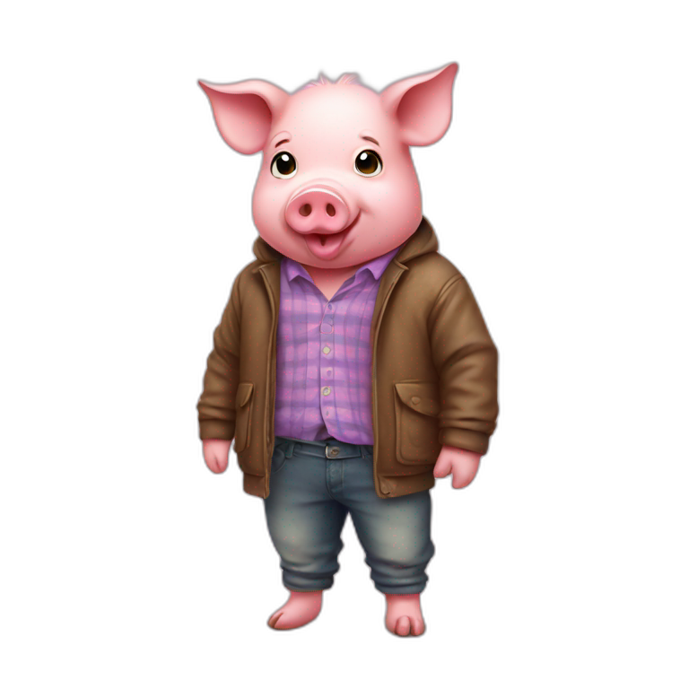 pig with clothes emoji