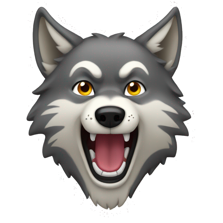wolf mouth open emoji