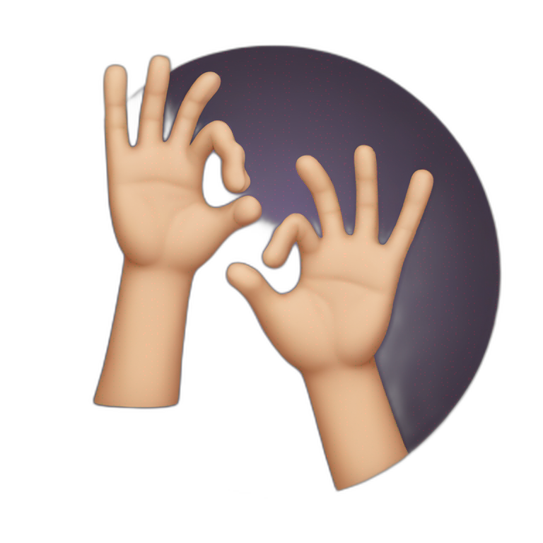 two fingers hand emoji