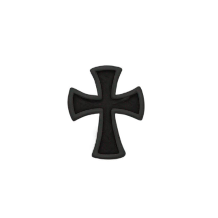 black flag with celtic cross emoji