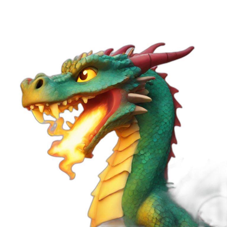 Dragon breathing fire emoji