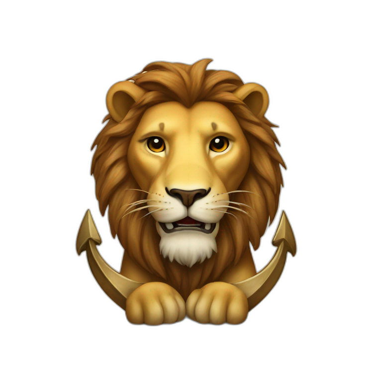 lion and anchor emoji