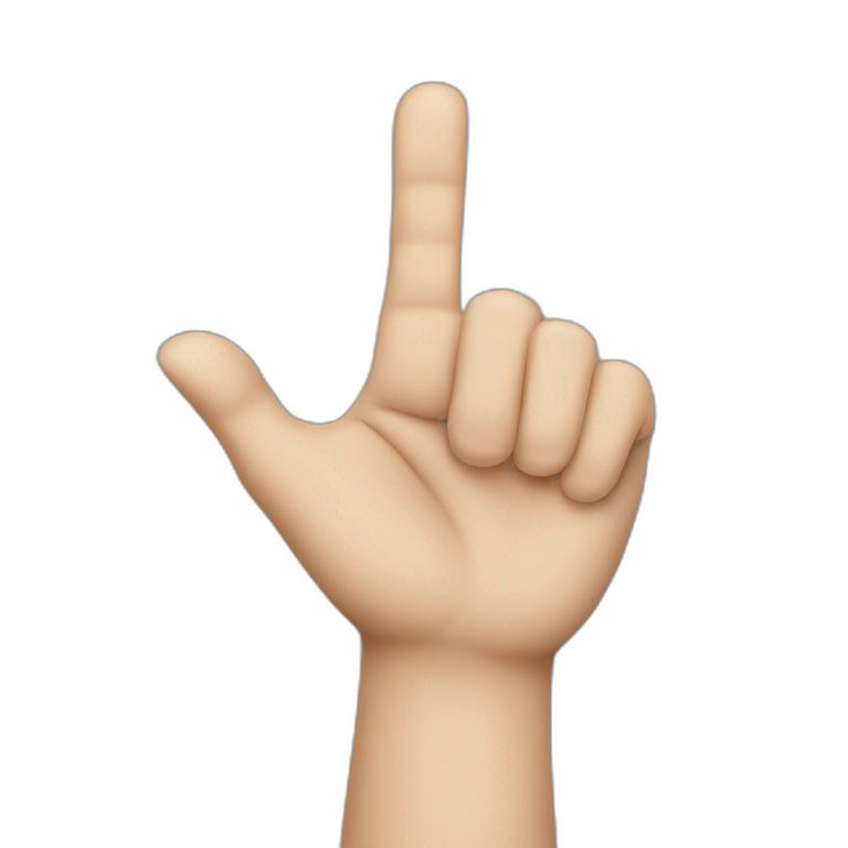 hand with one finger emoji
