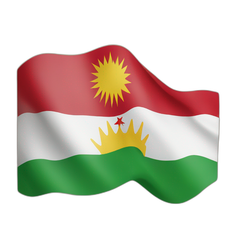 Kurdistan iraq flag principal emoji