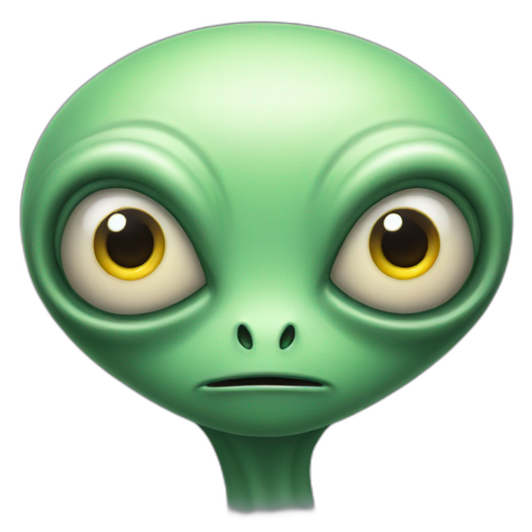 Alien with three eyes emoji