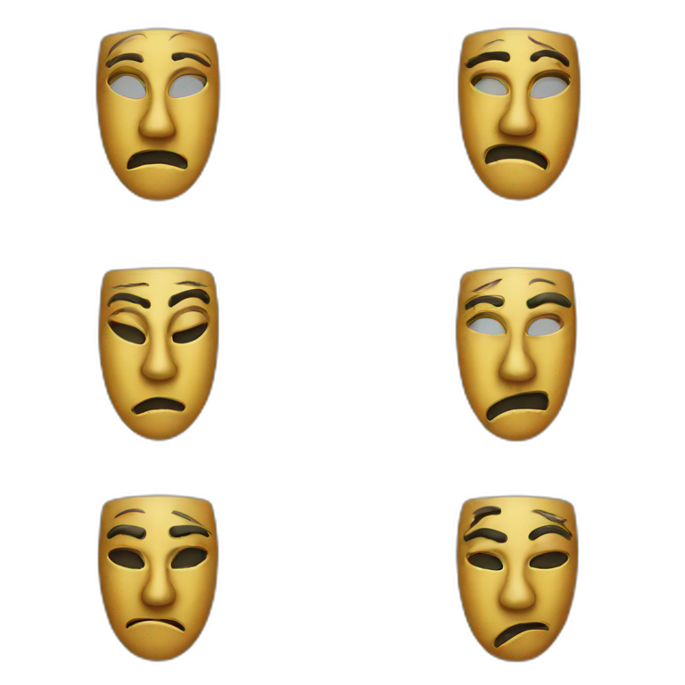 sad emoji, carnaval mask emoji