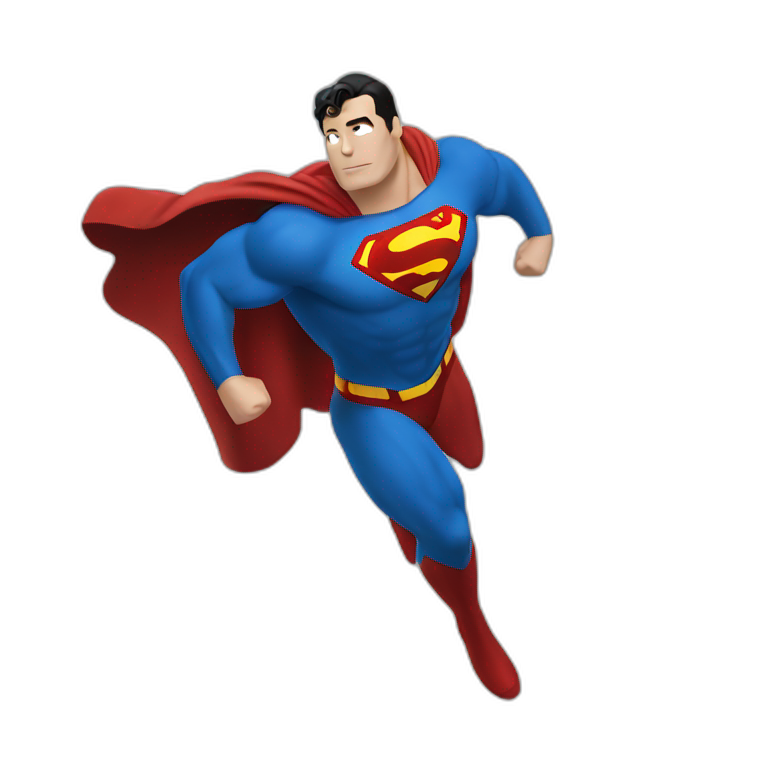 Superman flying emoji