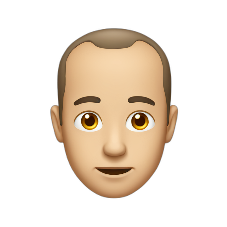 man with receding hairline emoji