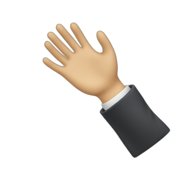 moving waving hand with wedding ring emoji