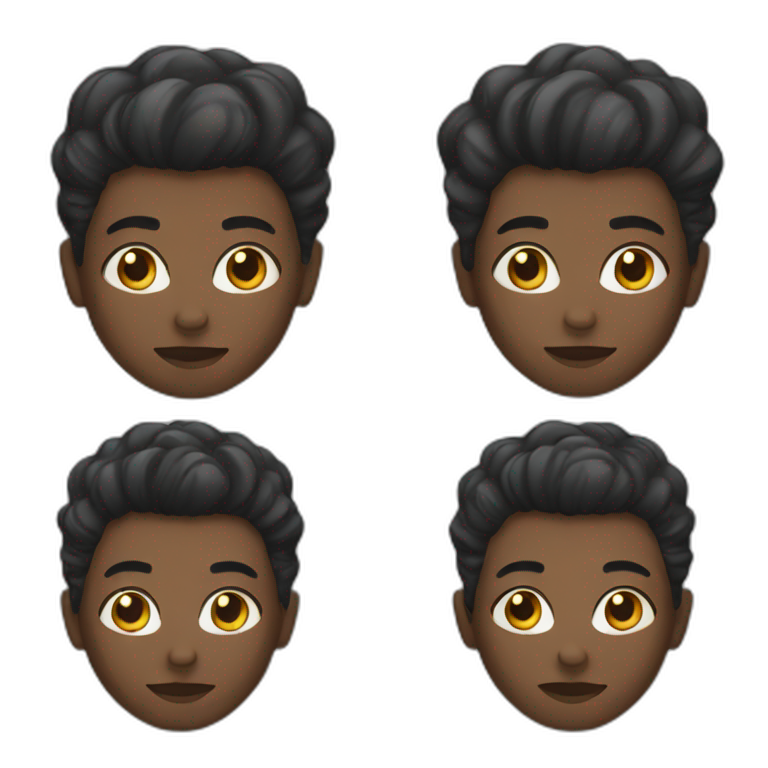 black white person emoji