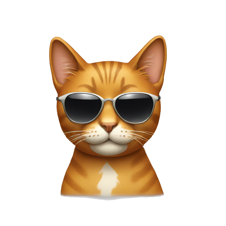cool cat wearing sunglasses emoji