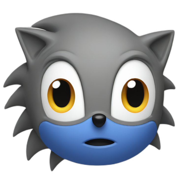 sonic head says hi emoji