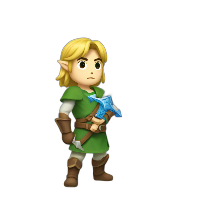 Link with the Master sword emoji