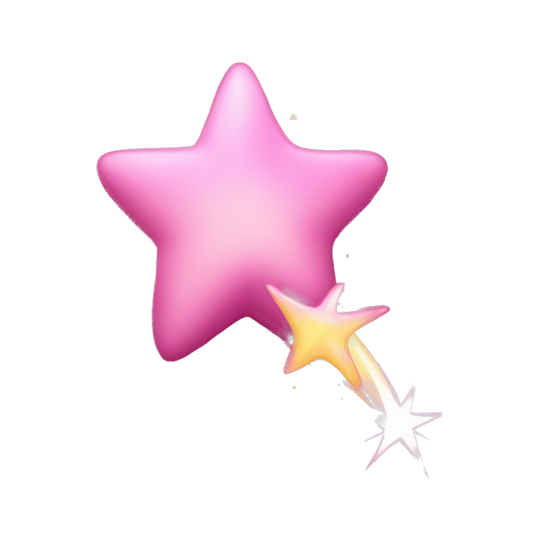 pink shooting star emoji