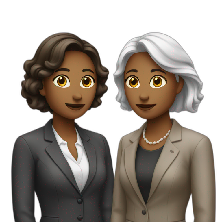 meeting-two-women-familiar emoji