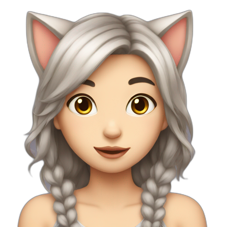 Cat girl beautiful emoji