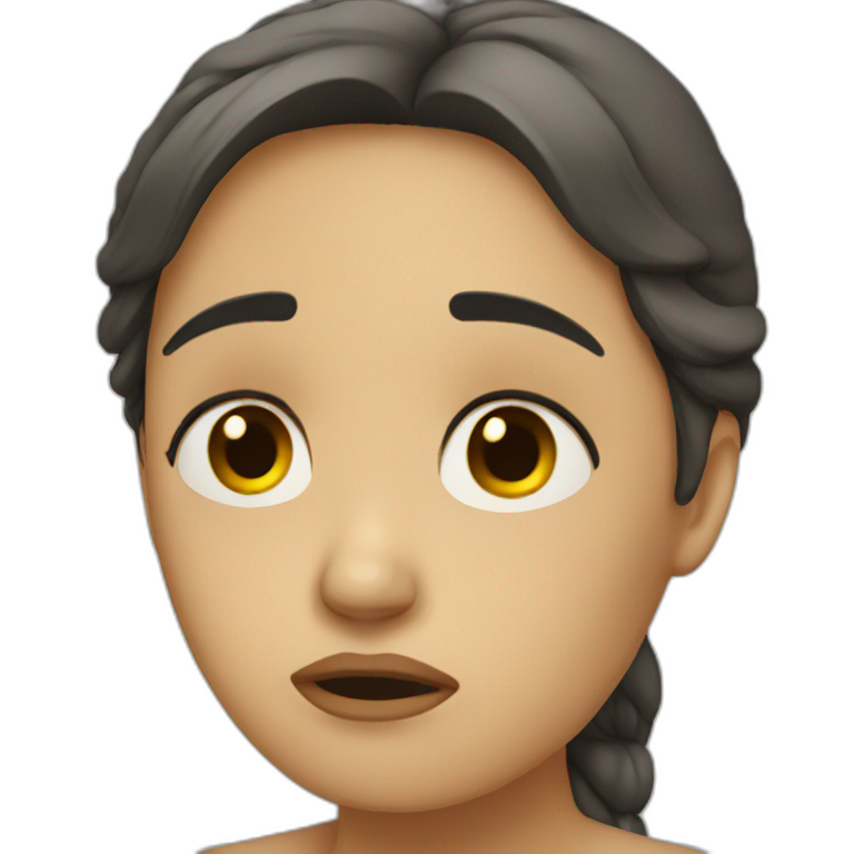 sad woman crying emoji
