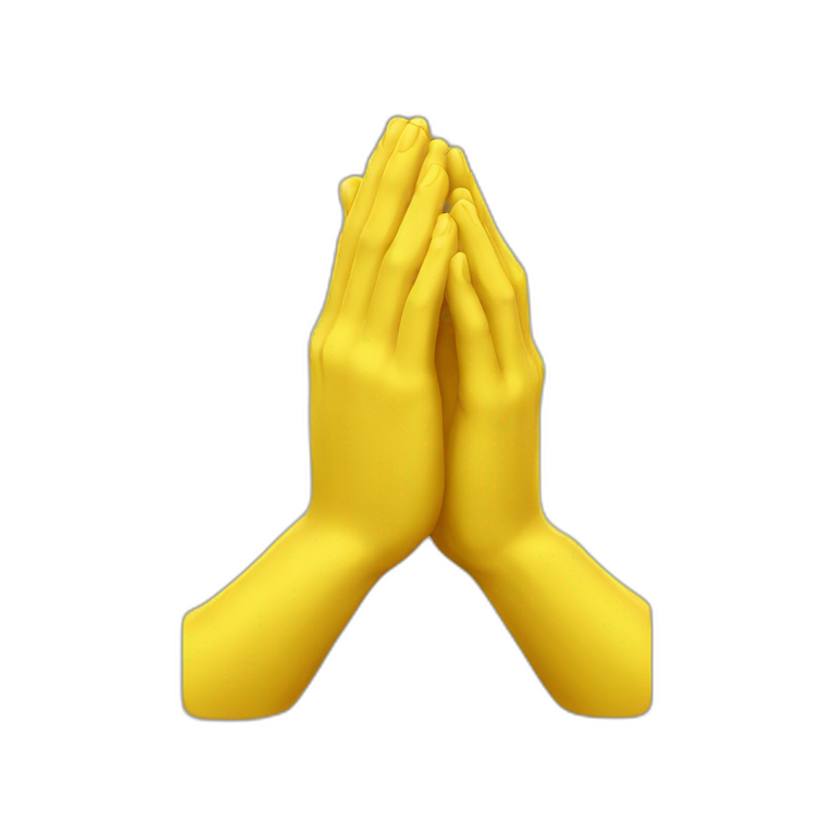 yellow Praying hands emoji
