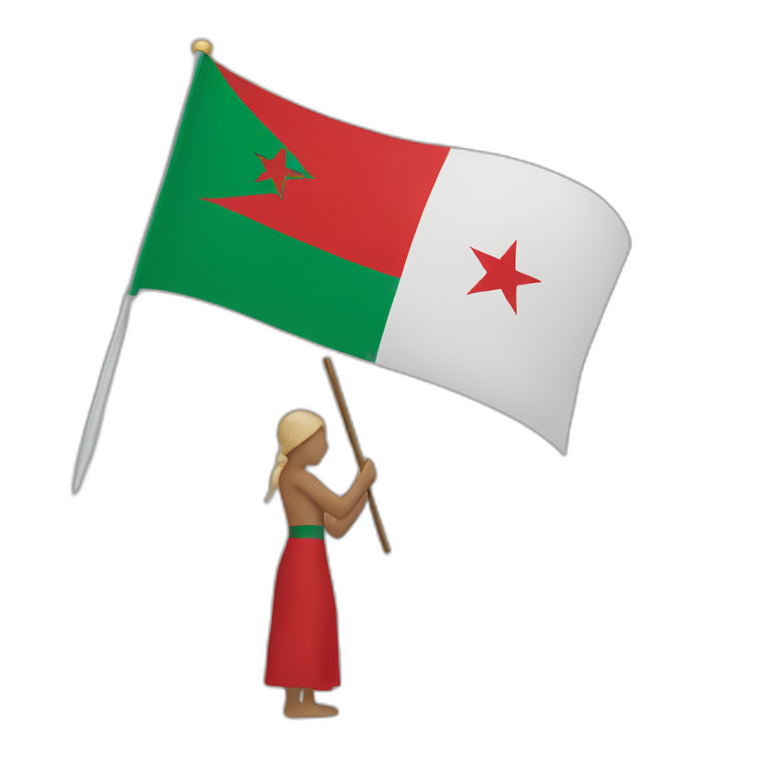 Someone holding morocco flag emoji
