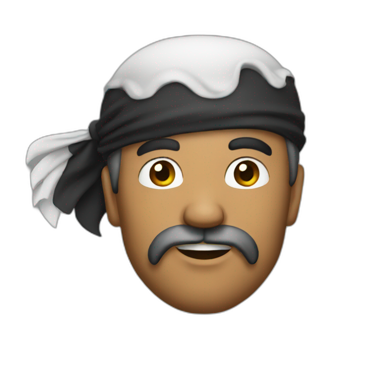 Man pirate without beard emoji