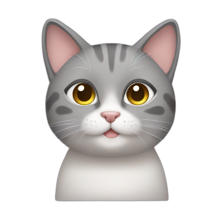 gray cat on a spa day emoji