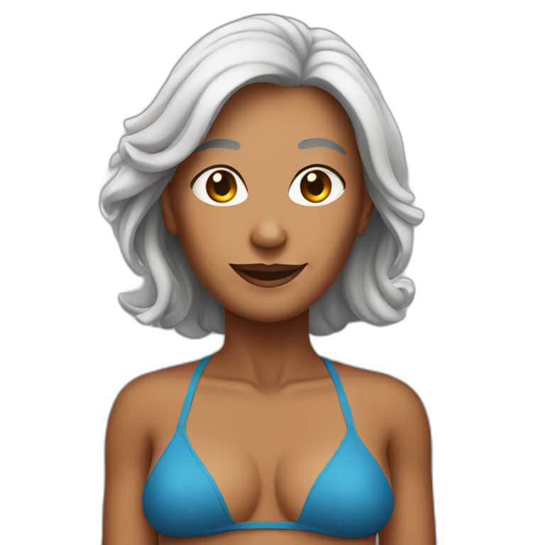 Woman fifty years old in bikini emoji