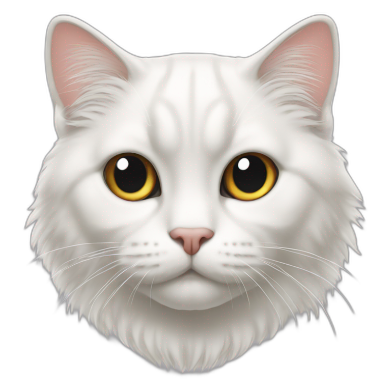 gato persa blanco emoji