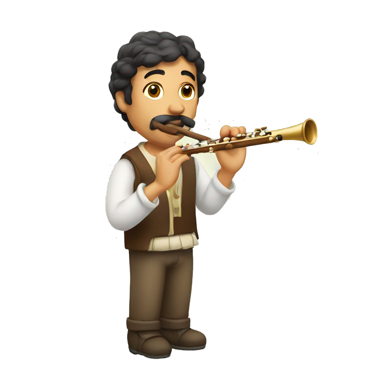 spanish man playing flute emoji