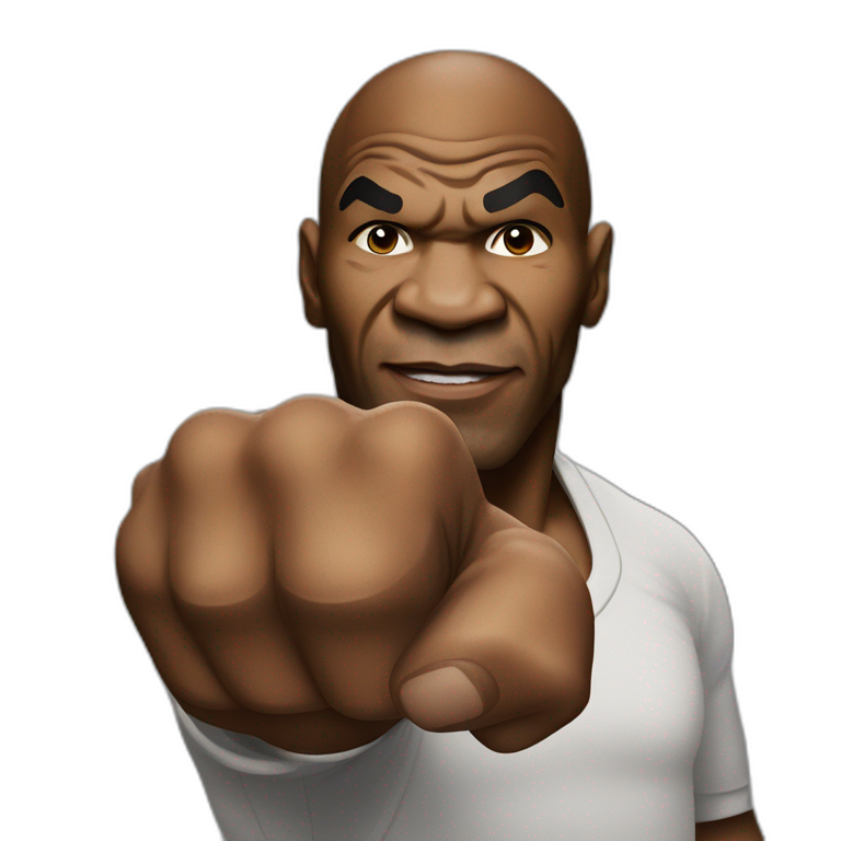 Mike Tyson pointing finger toward camera emoji