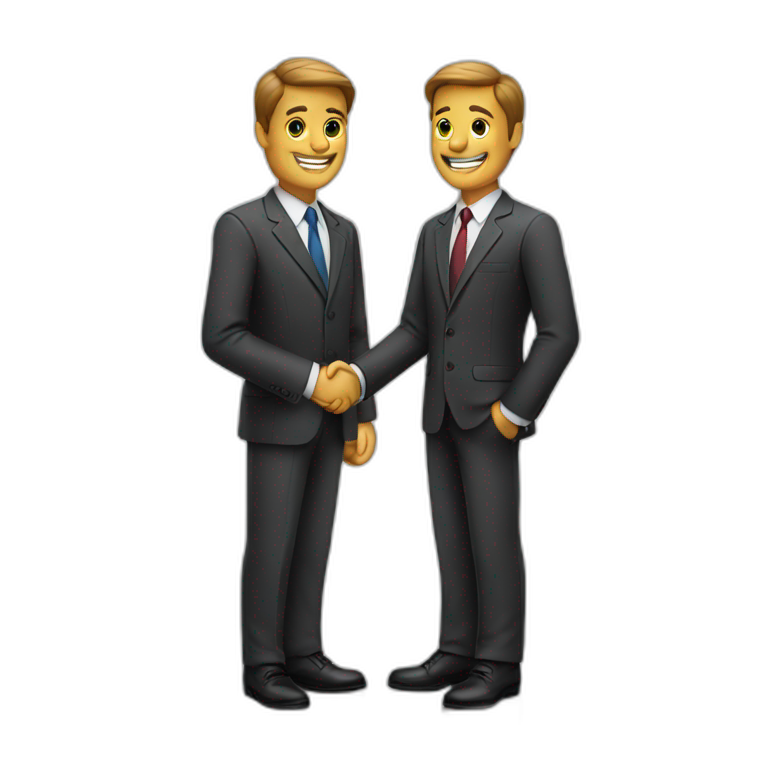 2 Businessmen shaking hands emoji