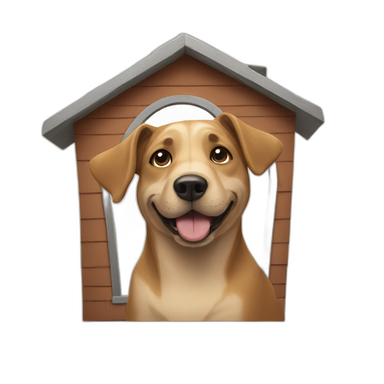 Dog in house emoji