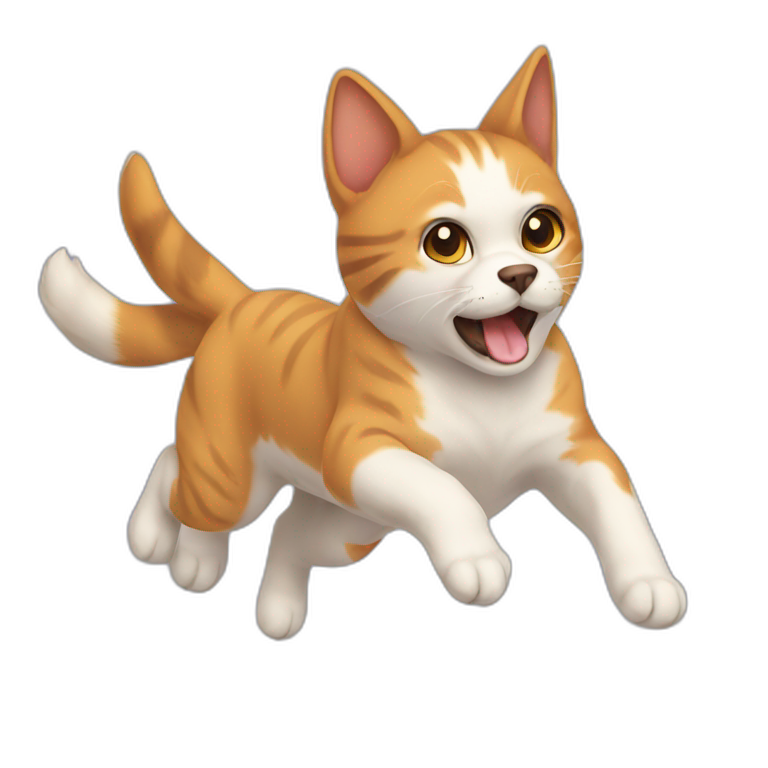 Flying dog rating cat emoji