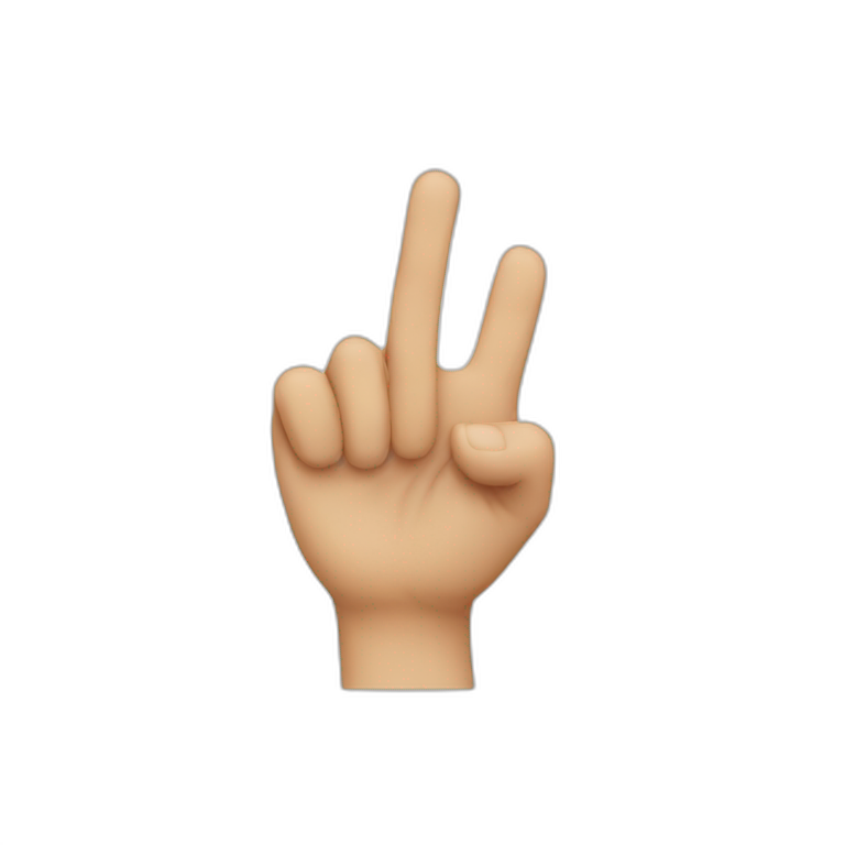 1 finger emoji