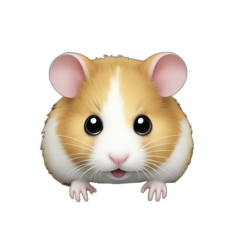 hamster with black computer emoji