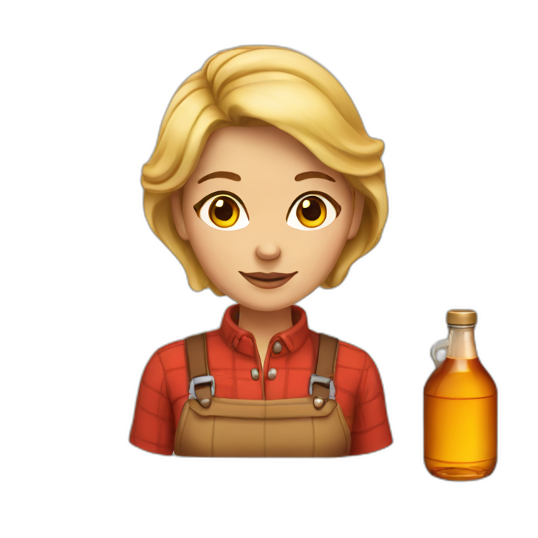 Maple syrup female Canadian emoji