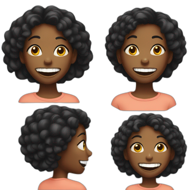 Black-girl-with-gap teeth emoji