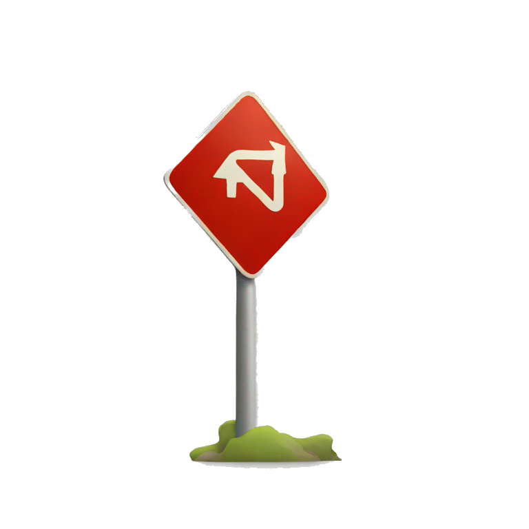 red road sign emoji
