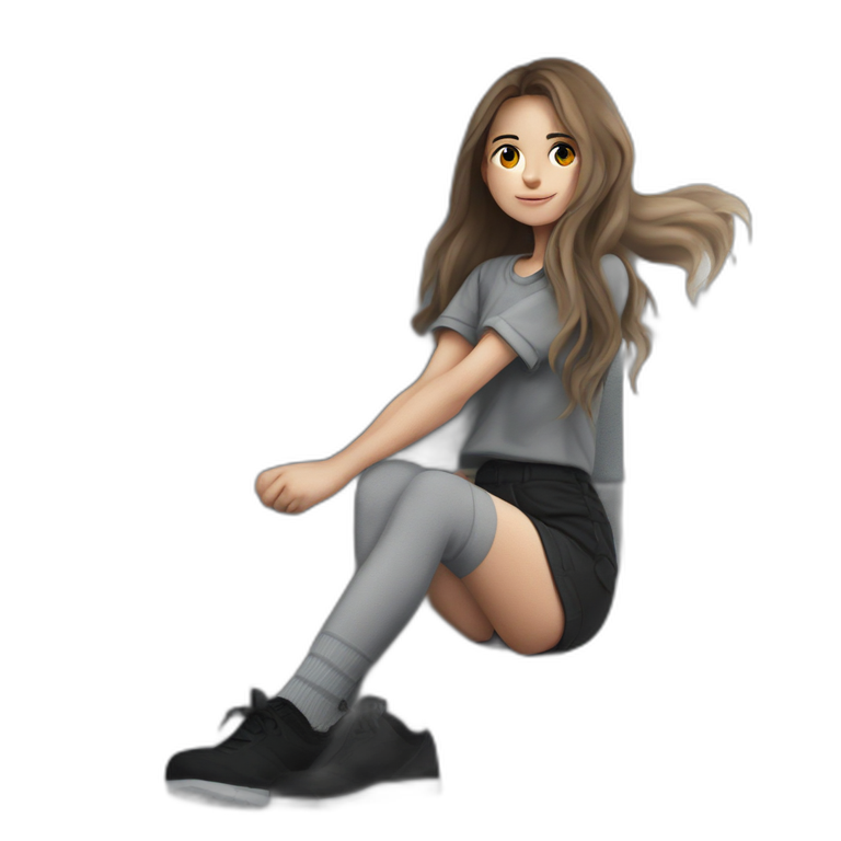 city girl in black shorts emoji