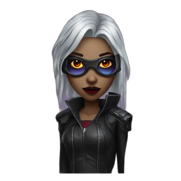 Cyberpunk vampire female emoji