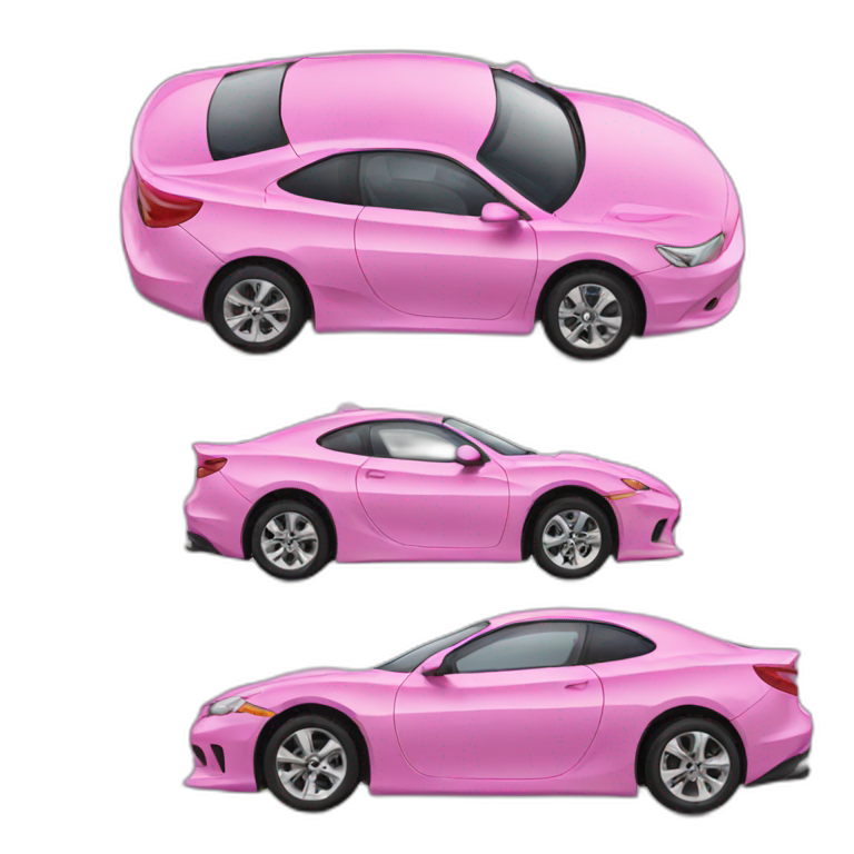 Auto car pink emoji