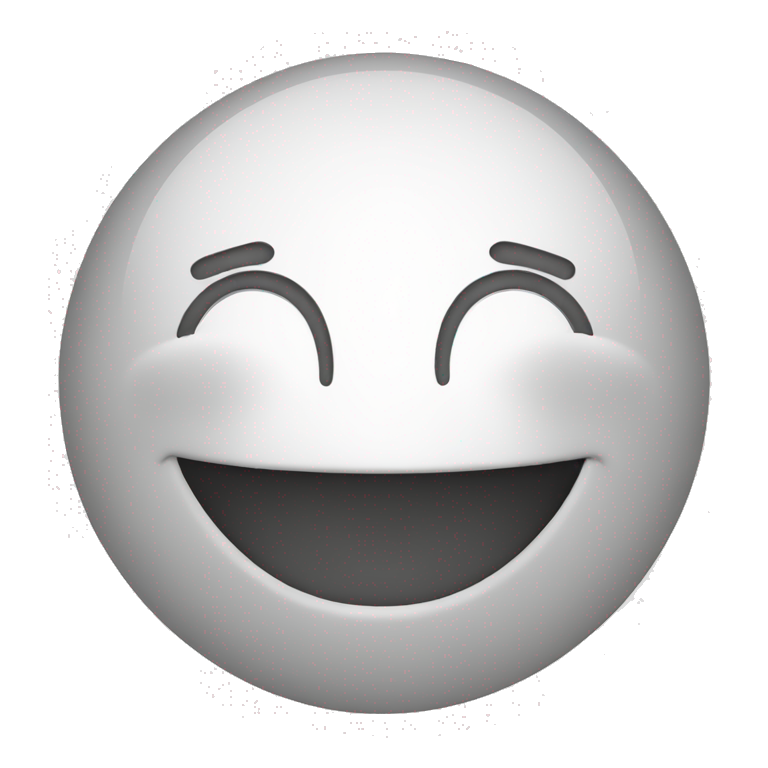 Monochrome smile face emoji