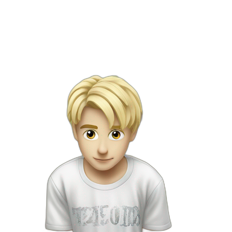 blonde boy in shirt emoji