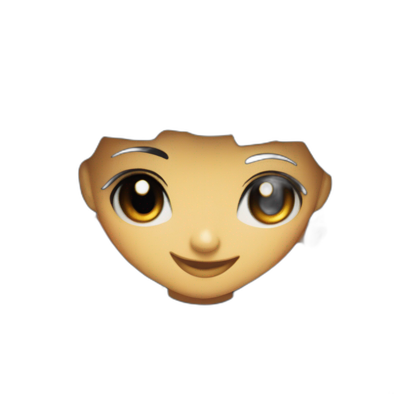 friendly red-eyed girl smiling emoji