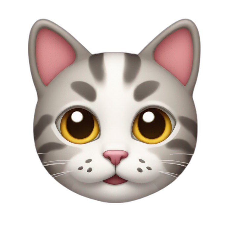 cat with three hearts above the head emoji