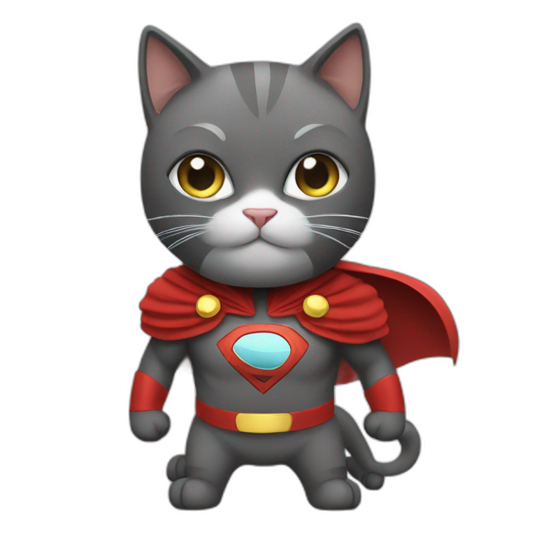 super hero cat emoji