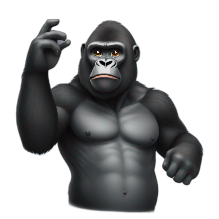gorilla that is saluting emoji