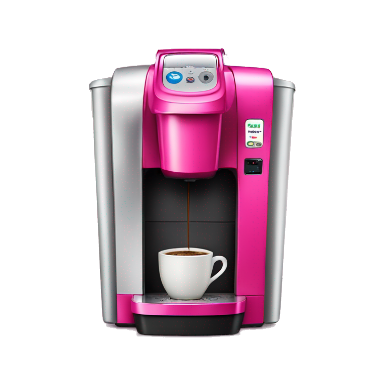 Realistic hot pink keurig coffee machine emoji AI Emoji Generator